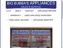 Tablet Screenshot of bubbasappliances.com